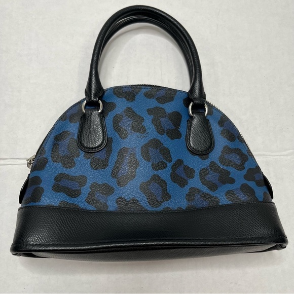 Coach Blue Mini Cora Ocelot Satchel - Picture 2 of 7